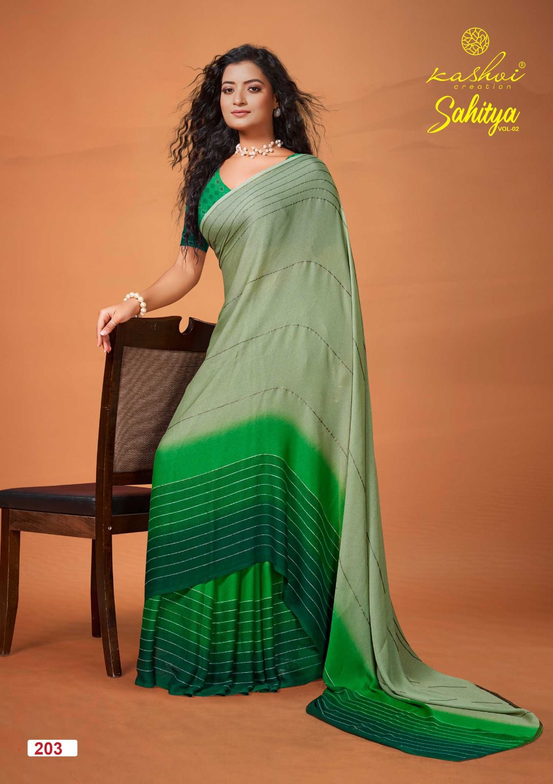 Sahitya Vol 2 By Kashvi Dull Moss Daily Wear Sarees Orders In India